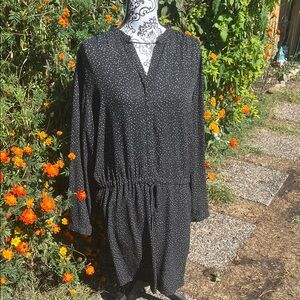 Hilary Radley Black and White Patterned Dress